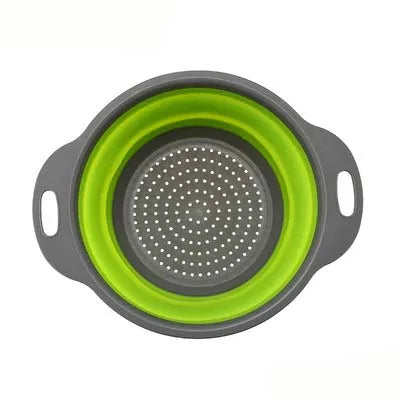 Silicone Drain Basket Food Washing Basket Strainer Colander