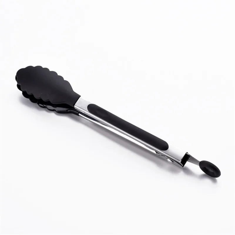 Stainless Steel Silicone Grilling Tongs