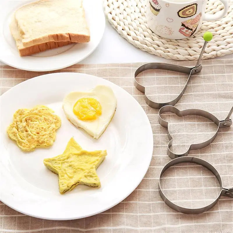 5Pcs/Set Stainless Steel Egg & Pancake Shaper Mold