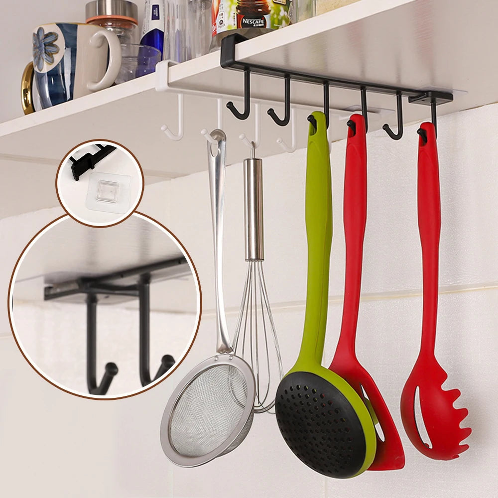 1~2PCS 6 Hook Coffee Mug Organizer/Storage Hanger