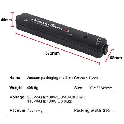 220V/110V Vacuum Sealer with 10 Free Vacuum bags