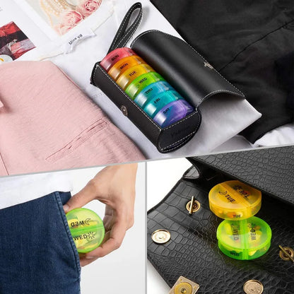 7 Days Pill Box Medicine Holder Weekly Pill Organizer And Pill Cutter