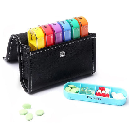 7 Days Pill Box Medicine Holder Weekly Pill Organizer And Pill Cutter