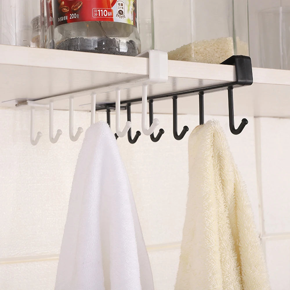 1~2PCS 6 Hook Coffee Mug Organizer/Storage Hanger