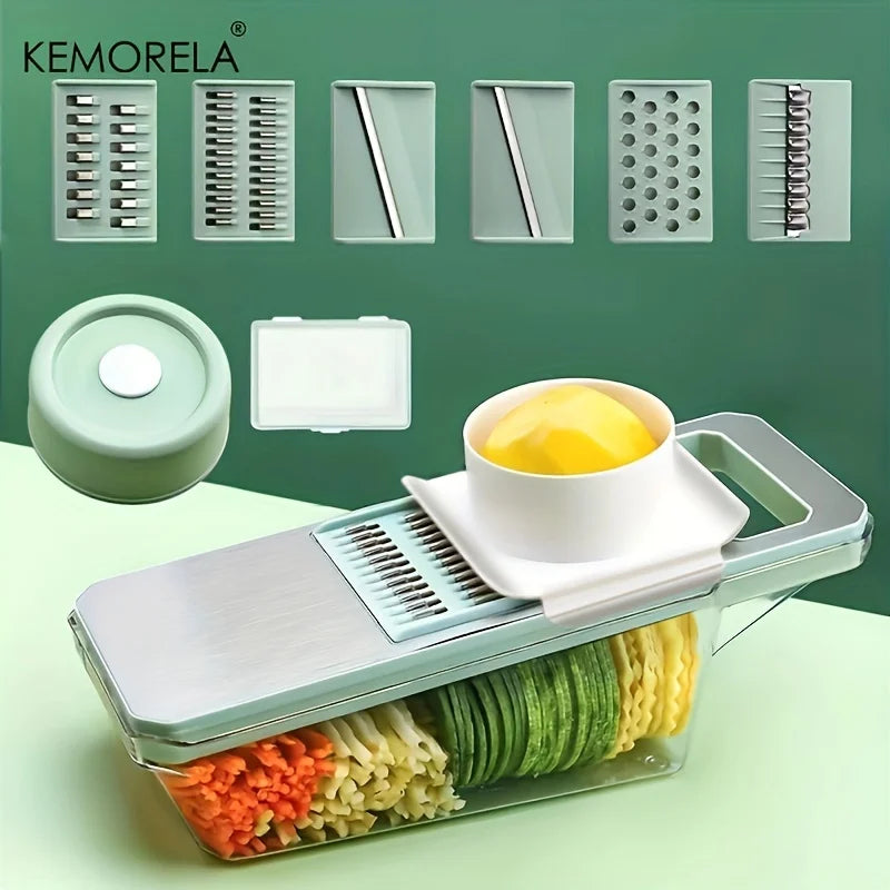 6-In-1 Multifunctional Ratchet Vegetable Slicer Shredder Grater