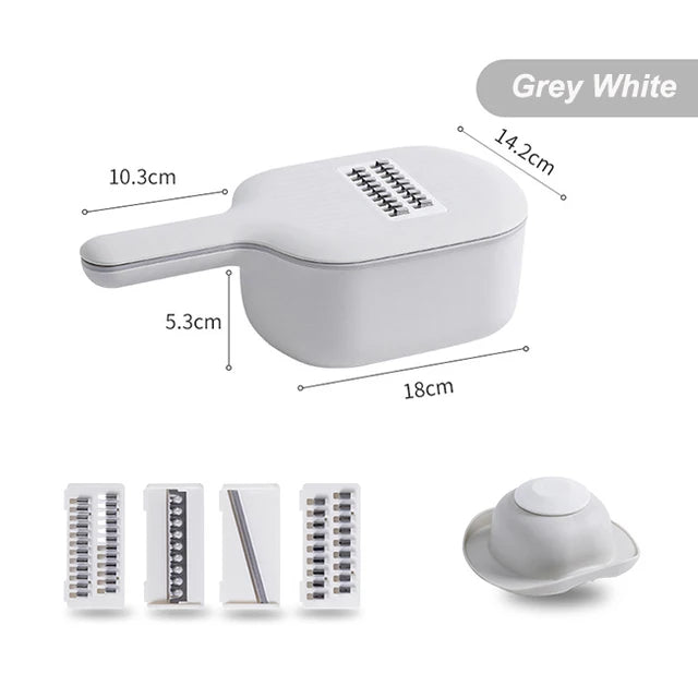 Multi-Functional Ratchet Style Food Processor Shredder, Slicer, Grating