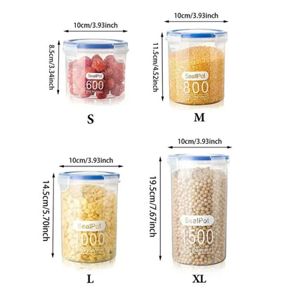 S/M/L/XL Size Transparent Food Storage Containers