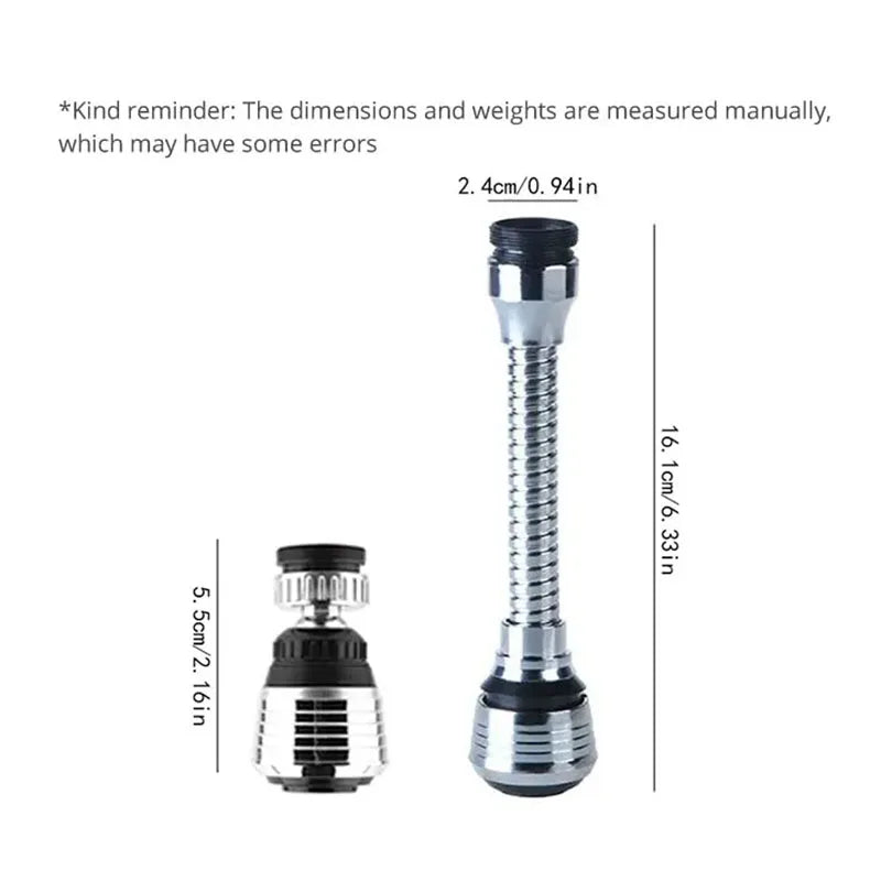 High Pressure Bubbler Faucet Extender 360 Rotatable 2 Modes