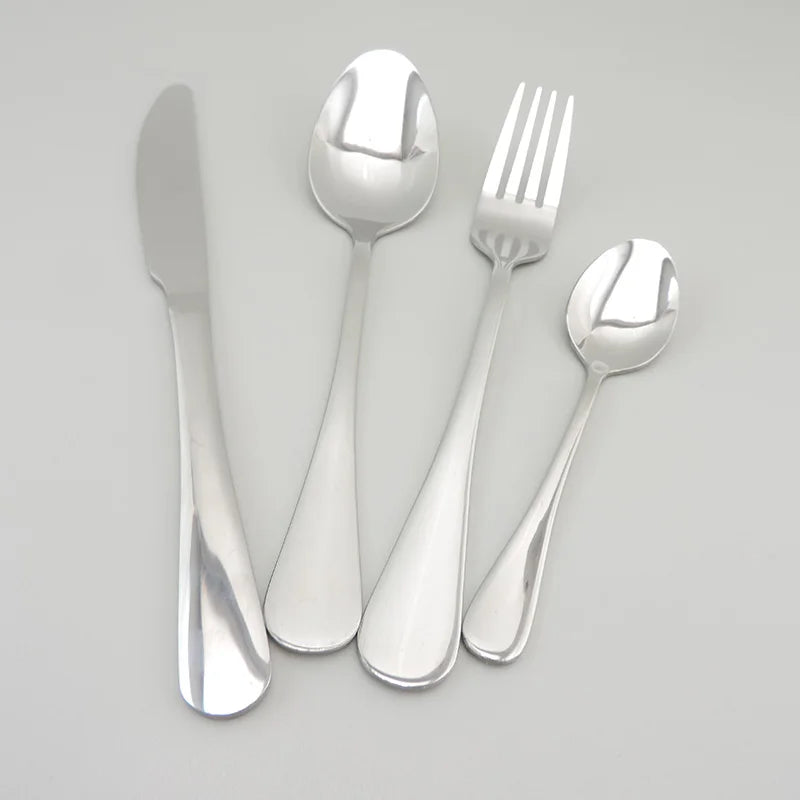 Silver Dinnerware Stainless Steel Luxury Cutlery Set