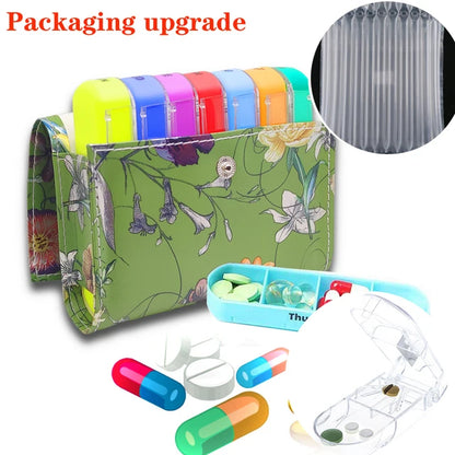 7 Days Pill Box Medicine Holder Weekly Pill Organizer And Pill Cutter