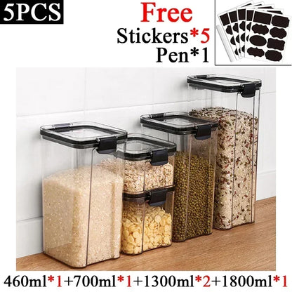 460-1800ml Plastic Food Storage Containers Sold Individually & in Sets High Quality Seals