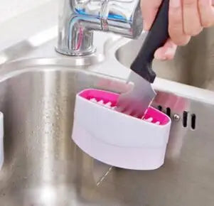 Cutlery Scrubber With Suction Cup