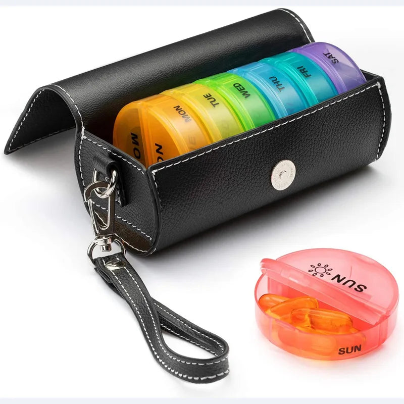 7 Days Pill Box Medicine Holder Weekly Pill Organizer And Pill Cutter