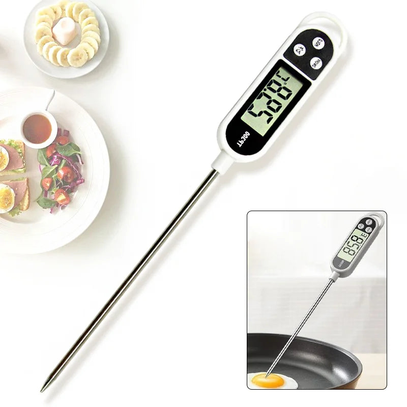 Digital Kitchen Thermometer Probe Stainless Steel Food Temperature Reader