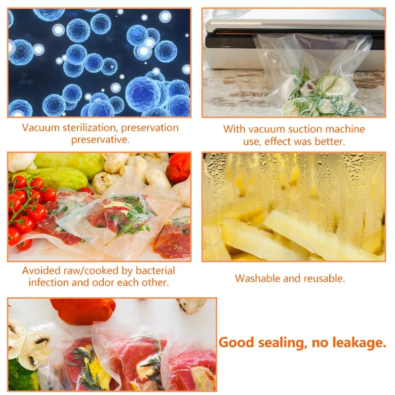 Re-Useable Vacuum Sealed Food Safe Storage Bags