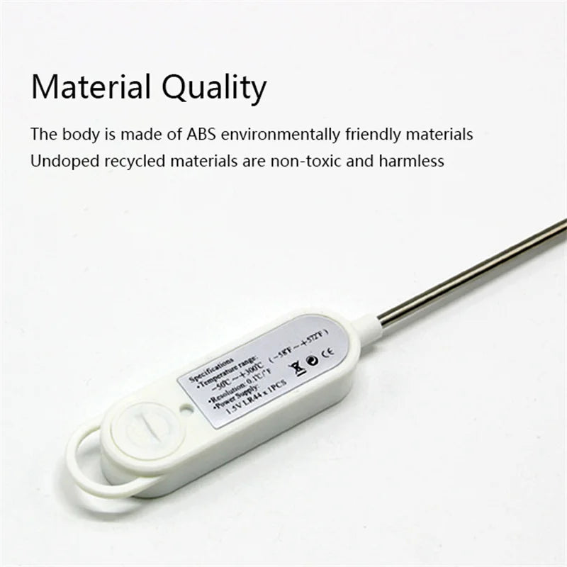 Digital Kitchen Thermometer Probe Stainless Steel Food Temperature Reader