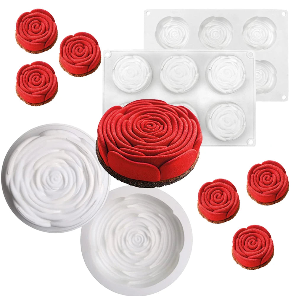 Silicone Rose Cake and Muffin Moulds