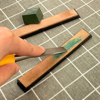 Leather Knife Polisher/Sharpener & Green Polishing Compound