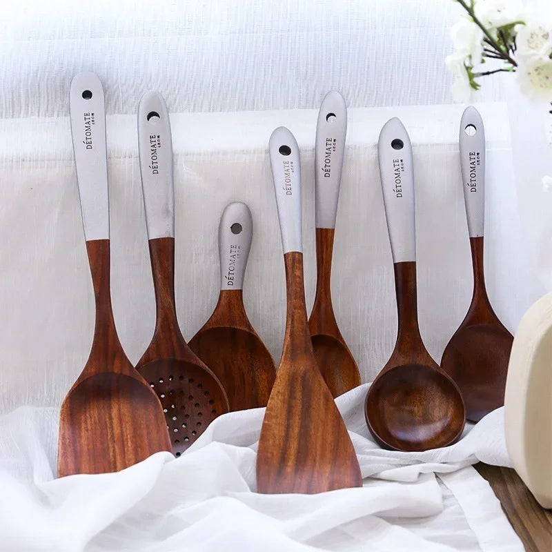 Wooden Cooking and Serving Spoons