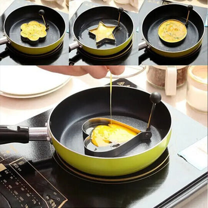 5Pcs/Set Stainless Steel Egg & Pancake Shaper Mold