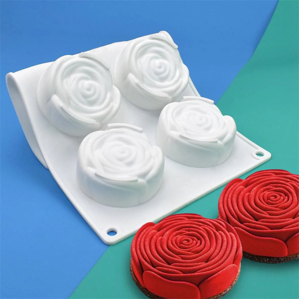 Silicone Rose Cake and Muffin Moulds