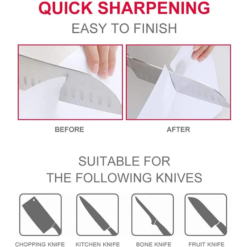 Knife Sharpener with Suction Base & Tungsten Carbide Blades