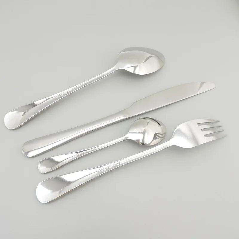 Silver Dinnerware Stainless Steel Luxury Cutlery Set