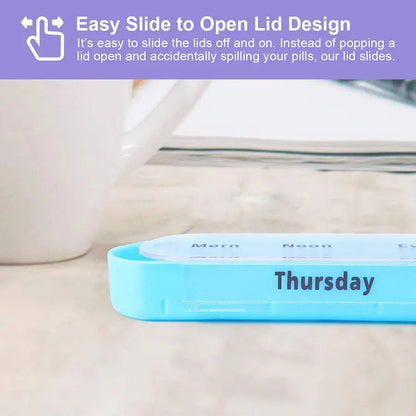 7 Days Pill Box Medicine Holder Weekly Pill Organizer And Pill Cutter